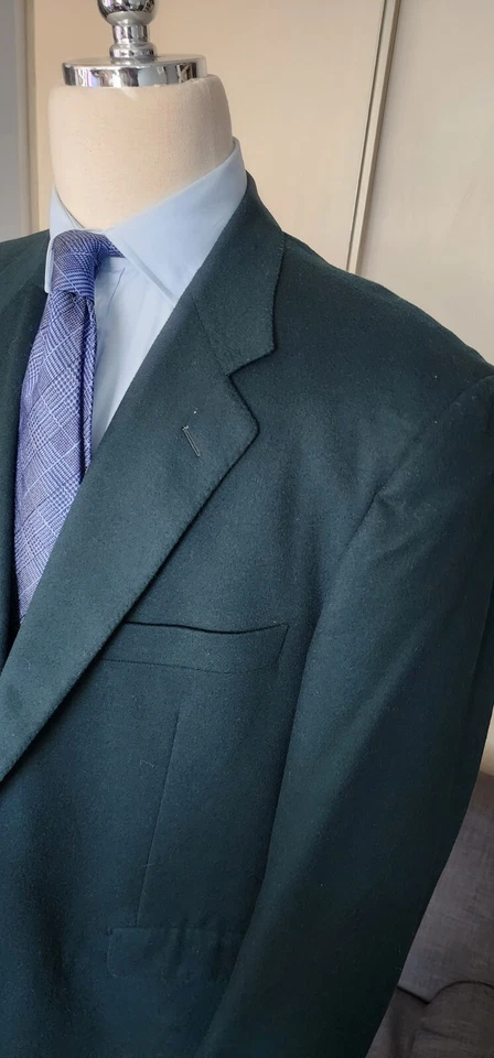 Corneliani Green Wool Cashmere Sportcoat Blazer US38R Italy. - Image 3 of 4