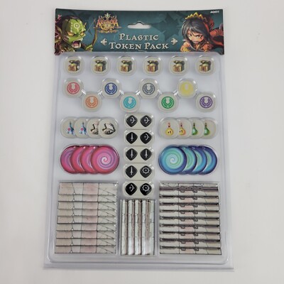 Arcadia Quest PLASTIC TOKEN PACK (CMoN) New & Sealed, 57 Pieces, AQ031, 2016