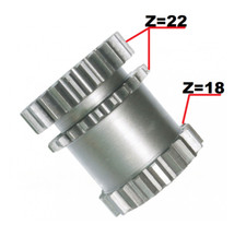 Reverse clutch (z=18, z=22, z=22), tractor Belarus 400/410/420AS/420AN/T40