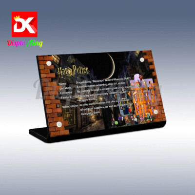 Display King-Display Plakette für Lego Winkelgasse: Weasleys' Wizard Wheezes 76422