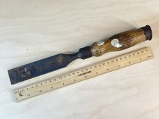 Vintage Marples & Sons Chisel Sheffield Old Tool Wooden Handle Large Heavy