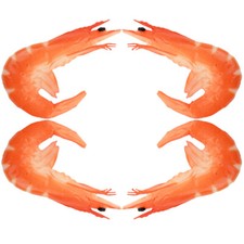 4pcs Food Model Artificial Shrimp Food Photo Prop Realistic Fake Shrimp New