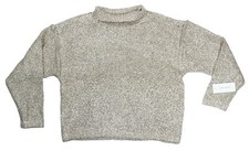 Pink Rose Heathered Mock Neck Heathered Juniors Pullover Sweater S NWT Oatmeal