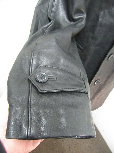VINTAGE CLERK & TELLER LEATHER TRENCH COAT JACKET SIZE UK XL - Picture 12 of 22