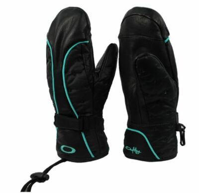 $75 Oakley Boiler Mitt Gloves NWT Size S Snowboard Ski Womens Leather Black