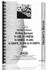 Hahn H180 H180EO H-180EW H300 H300FS H306 H306FS Hi Boy Tractor Operators Manual