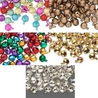 Lot of 100 Small Little 6mm 1/4 inch Steel Jingle Bell Dangle Charms With Loop