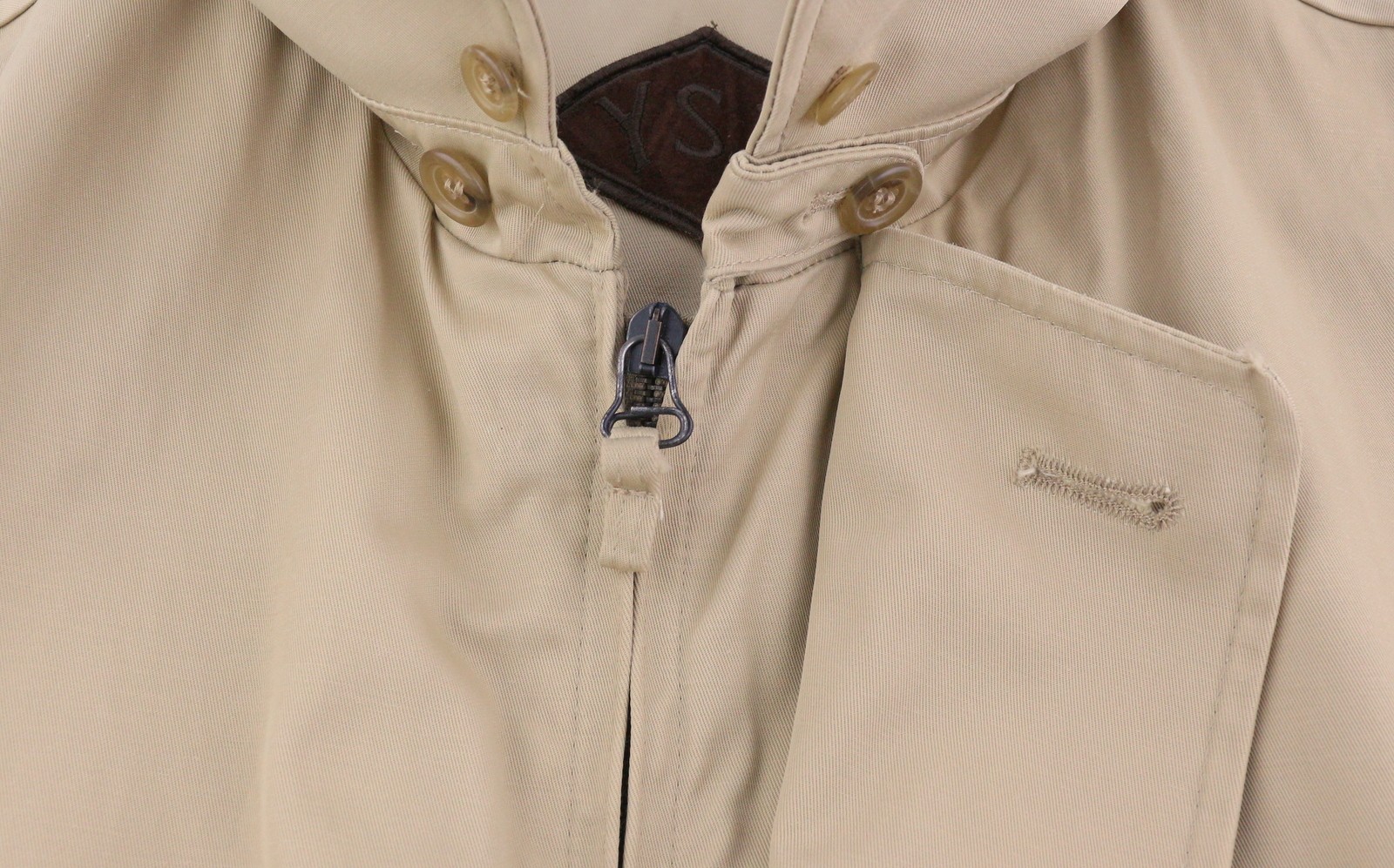 YVES SAINT LAURENT Men Jacket 48 Beige Full Zip Spread Collar Lined Pockets thumbnail 15