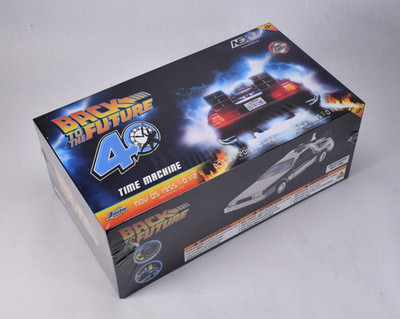 Jada 1:24 Back to the Future DeLorean Time Machine Chrome 40th Anniversary LOW#