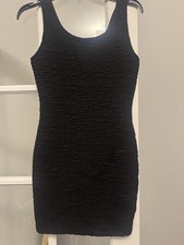 Forever 21 Black Textured Bodycon Mini Dress Sleeveless Women’s Medium