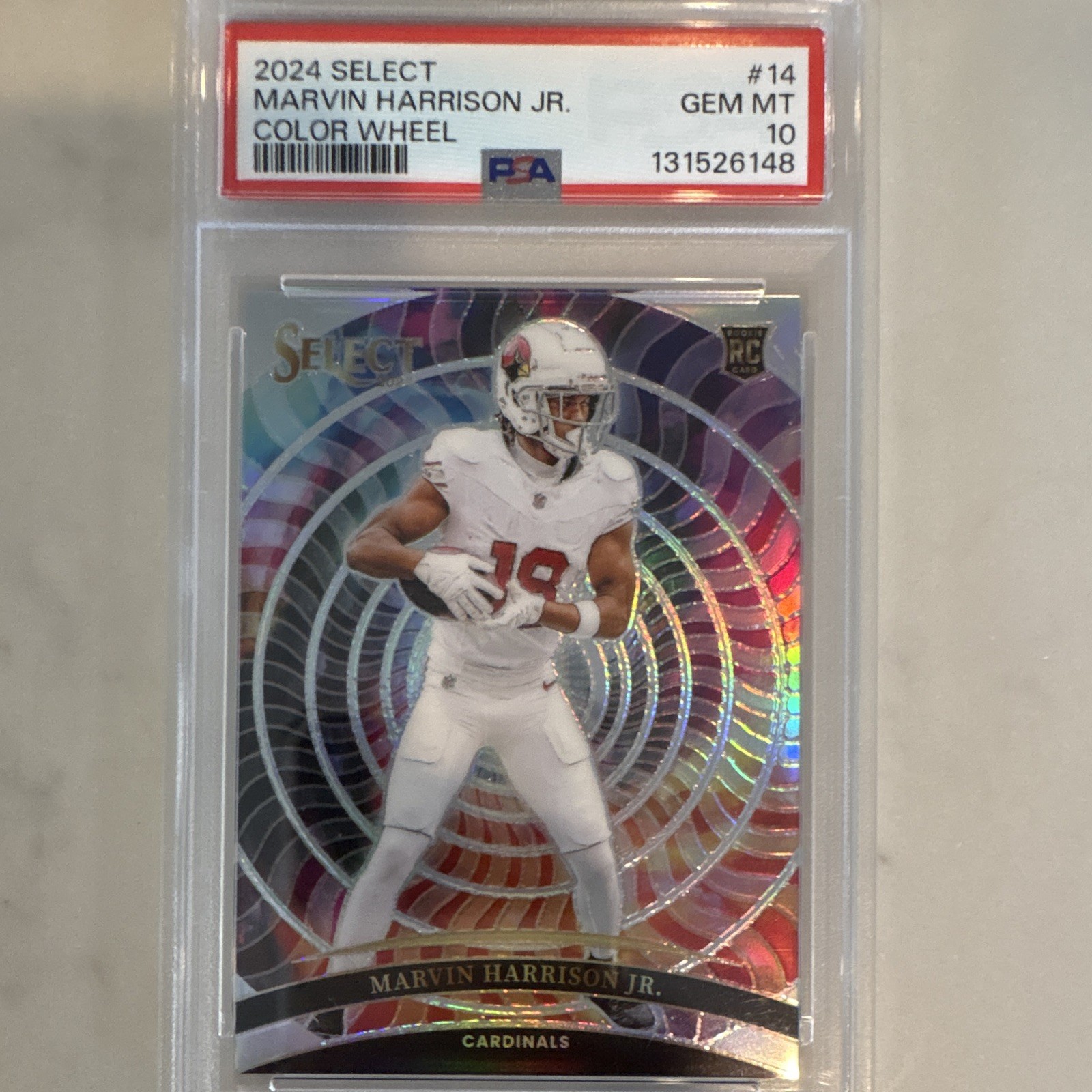 Marvin Harrison Jr. Panini Select Color Wheel #14 Base