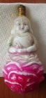VINTAGE MILK GLASS LADY CHRISTMAS FIGURAL LIGHT BULB 15V JAPAN UNTESTED