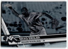 2017 Topps Chrome Negative Refractor Brad Ziegler Miami Marlins #193
