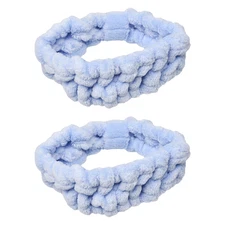 Spa Essentials 2-Pack Plush Spa Headbands – Ultra-Soft Stretch Fleece Facial Hai