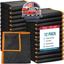 Mantas acolchadas resistentes para mudanzas de 183 x 101 cm (paquete de 12) NEW