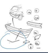 Austin Rover Metro Rear Bumper Silver Finish 1980-1990 Brand New Old Stock