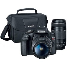Canon EOS Rebel T7 DSLR Camera with EF18-55mm  EF 75-300mm Double Zoom Kit