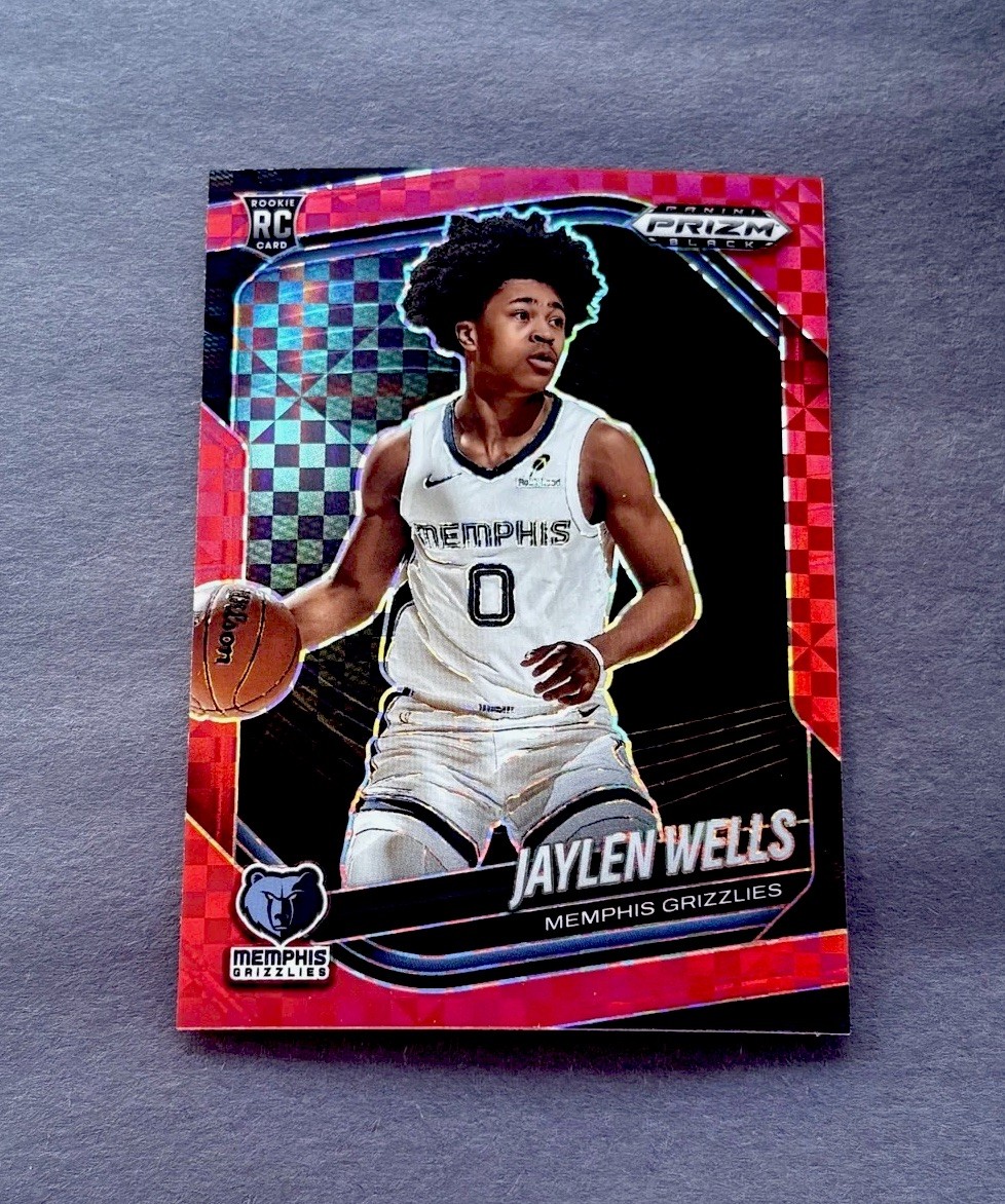 2024-25 Panini Prizm Black - Jaylen Wells #34 Red Power Prizm /75 RC
