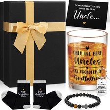 6 Pcs Godfather Proposal Gift for Uncle Will You Be My Godfather Gift Box Set...