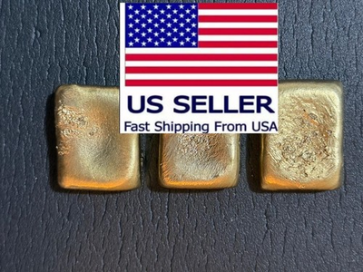 #ad 300 Grams Scrap Gold bar For Gold Recovery Melted Different Computer Cpu Pins $69.00