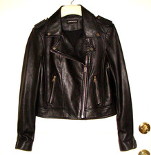LAMARQUE "DONNA" Black Lamb Leather Moto Biker Jacket!  NWOT! Size S  $695