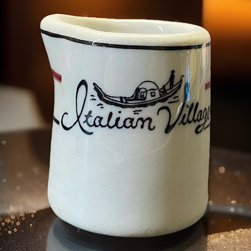 ITALIAN VILLAGE HOTEL RESTAURANT BOAT LOGO INDIVIDUAL CHINA CREAMER CHICAGO IL