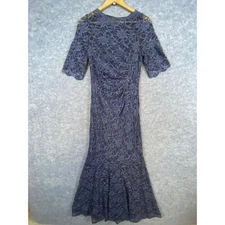 NW Nightway Formal Dress Lace Overlay Party Cocktail Evening Gown Gray Size 6