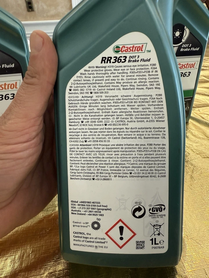 Líquido de frenos Castrol RR 363 punto 3 para Rolls Royce Foto 3 de 3