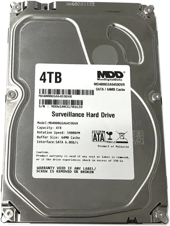 Reliable 4TB 5900RPM SATA HDD for Continuous Surveillance - 24/7 Ready - Image 4 of 4