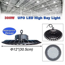 2-8 Pack 300W UFO LED High Bay Light Industrial Ceiling Led Shop Lights Fixtures