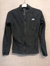 Trespass AT100 Black Fleece Full Zip Jacket Size 10 Long Sleeve Comfort Pockets