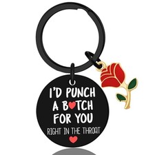 Best Friend Keychain Gifts for Women Friendship Gifts for Black-punch Friend