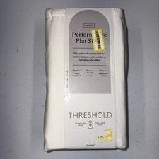 Threshold 400 Thread Count Performance Flat Sheet Sour Cream Queen