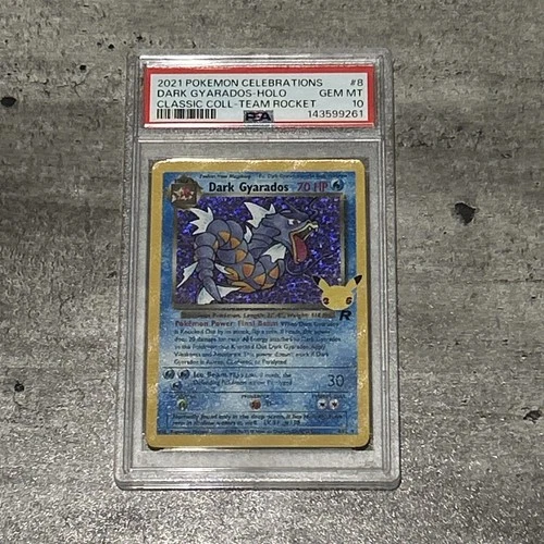 Pokemon TCG: Dark Gyarados 8/82 Celebrations Classic Collection Holo PSA 10