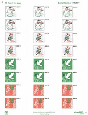 5 Full sheets of Stamps.com blank personal computer postage 2005-2006