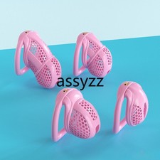 Male Chastity Cage Device Breathable Honeycomb with Removable Lock with 4 rings