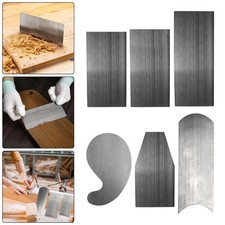 6pcs/set Multi-Shaped Card Scraper Woodworking Set,  1 Beveled 3 Rectangle