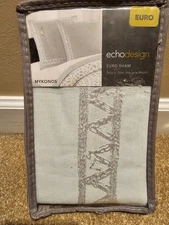 New Echo MYKONOS 1 (one) Euro Pillow Sham 26" x 26"  100% Cotton "SKY"