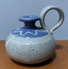 Rowe Pottery Works Historical Collection Piece 5" Oil Lamp Signed Kitzman 2002