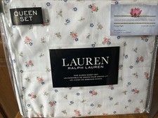 RALPH LAUREN - PETITE FLORAL QUEEN SHEET SET - 4 PC - NEW