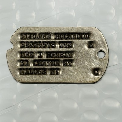 WW2 1942 USA Military Notched Dog Tag T42 - 43 William T Campbell