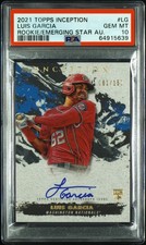 2021 Topps Inception  Luis Garcia Rookies & Emerging Stars #d /150 PSA 10 PoP 3