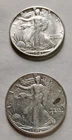 Lot of 2 1941 S 1942  Walking Liberty Half Dollars-90% Silver Ex Fine #L7