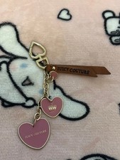 y2k 2000s juicy couture pink & gold vintage charm keyring