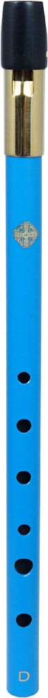 Glenluce Wexford Brass Whistle in high D. Soft sweet tone. Blue finish.