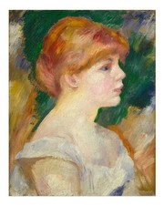 Impressionist Wall Art Poster - Renoir Style Portrait Painting
