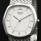 [N MINT] SEIKO Vintage CREDOR 8J81-5030 Men's Watch Silver Quartz From Japan