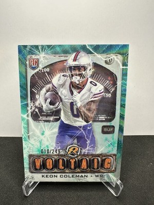 #V-11 Keon Coleman 2025 Topps Resurgence Voltaic Aqua Surge /249 Buffalo