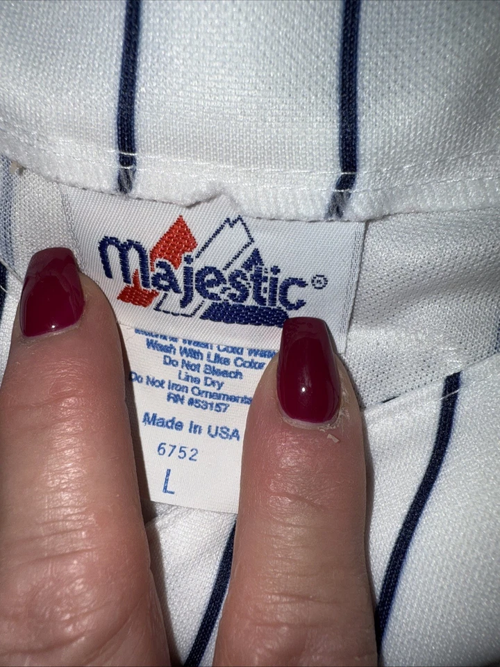 Majestic NFL Denver Broncos Hombre Grande Camiseta de Béisbol Camisa Hecha en EE. UU. Rara Foto 4 de 4