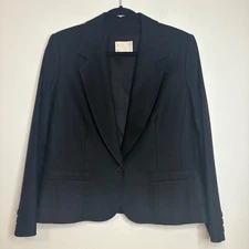 Pendleton Women's Black Wool Blazer & Skirt Suit Set Size 14 Vintage USA